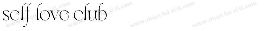 self love club字体转换